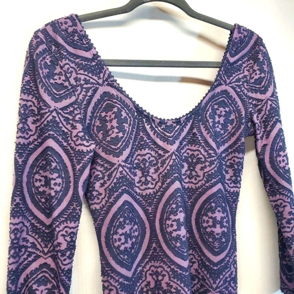 Y2K Free People Masquerade Belle Mini Bodycon Dress - Picture 3 of 6